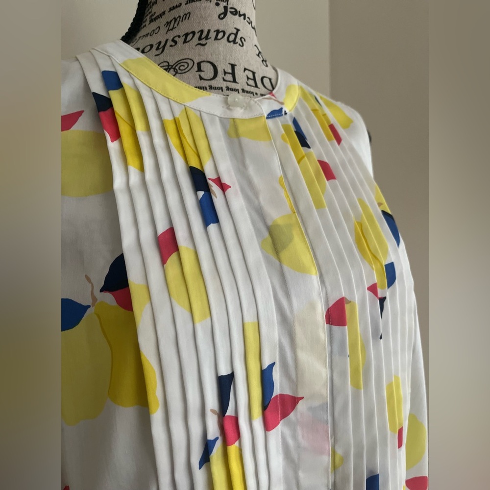 Kate Spade Pintuck Lemon Dress — Size Large